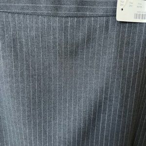J. Crew Gray Pinstripe Pencil Skirt